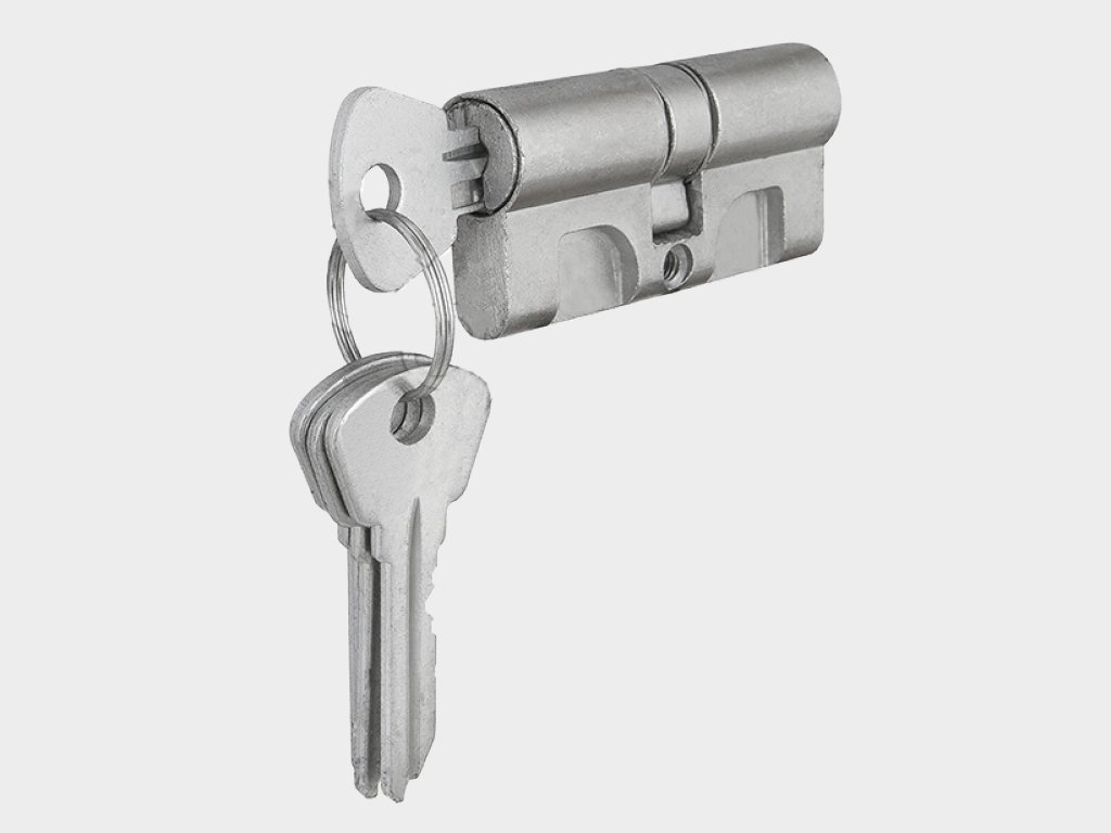 Цилиндровый механизм из алюминия «ключ-ключ» с 3 ключами в комплекте Киров